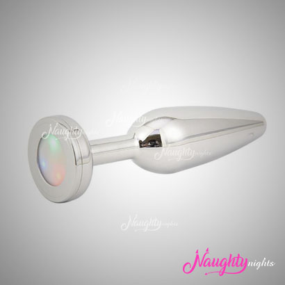Stainless Steel Beginners Butt Plug With LED