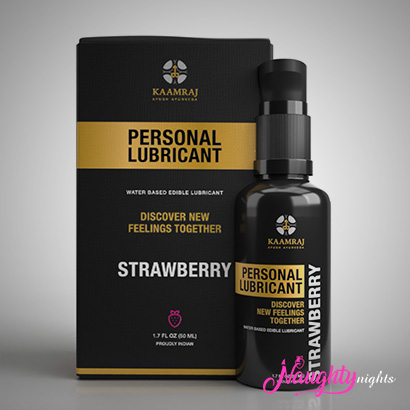 Kaamraj Strawberry Flavoured Edible Water Based Lubricant - 50 ML