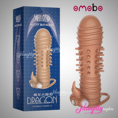 Dragon Condom Sleeve With Vibration And Cock Ring
