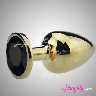 Golden Stainless Diamond Anal Plug For Prostate Massage