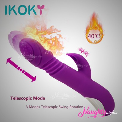 Thrusting and Heating Multi Frequency Vibrator USB Rechargebale 
